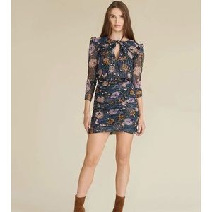 Veronica Beard Peppa floral mini silk dress Size 4